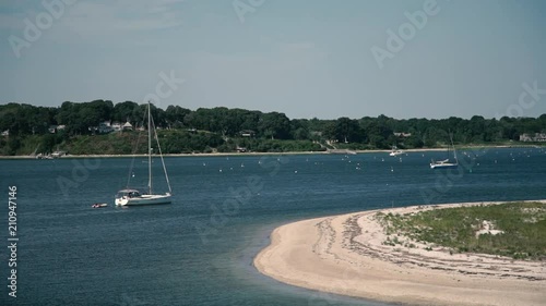 Sailboats dock and sail in a portion of Long Island Sound