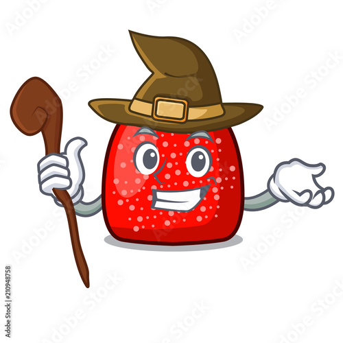 Witch gumdrop mascot cartoon style