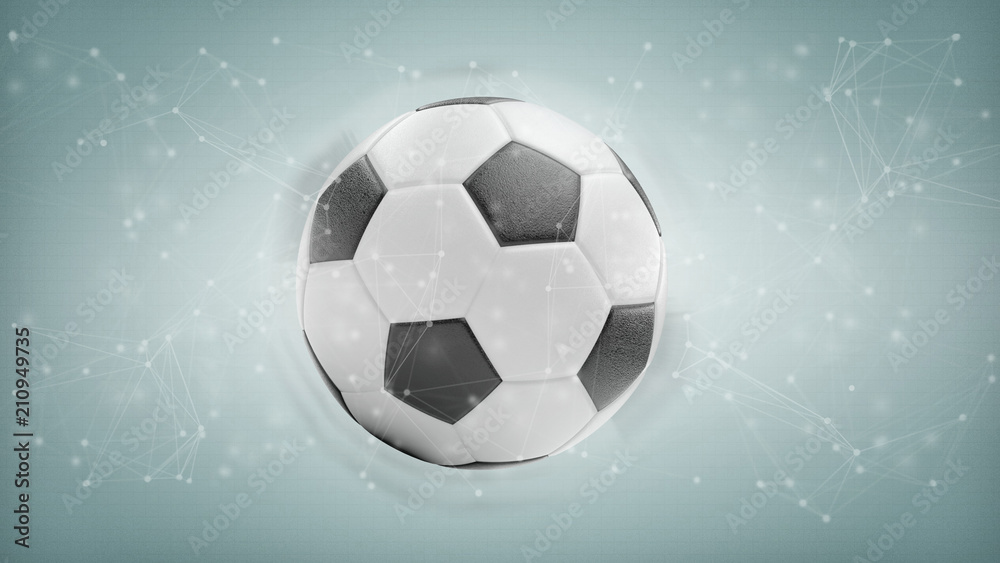 Football ball and connection isolated on a background 3d rendering Football ball and connection isolated on a background 3d rendering