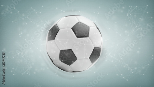 Football ball and connection isolated on a background 3d rendering