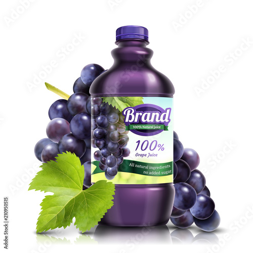 Fresh grape bottled juice