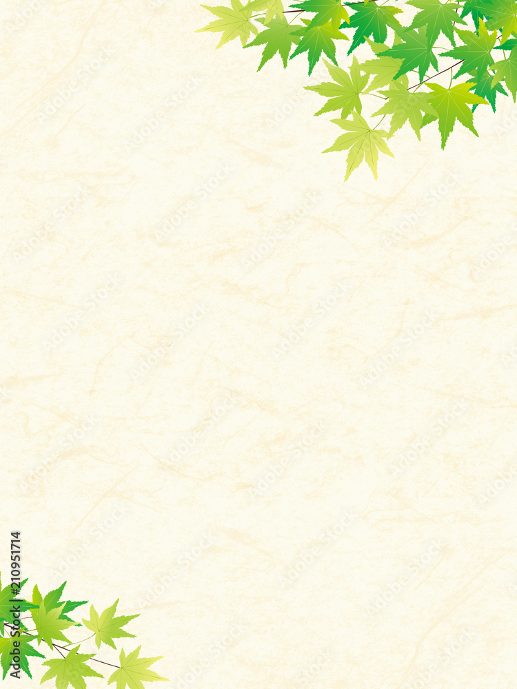 青紅葉 和紙背景 Stock イラスト Adobe Stock