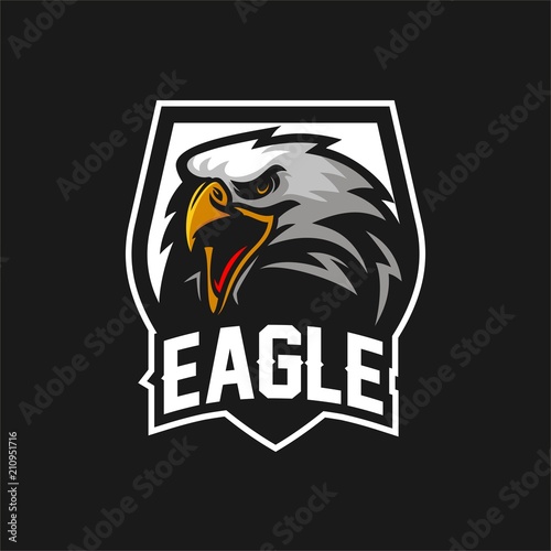 eagle/falcon bird esport gaming mascot logo template