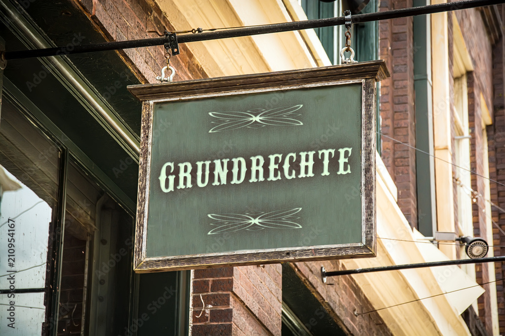 Obraz premium Schild 320 - Grundrechte