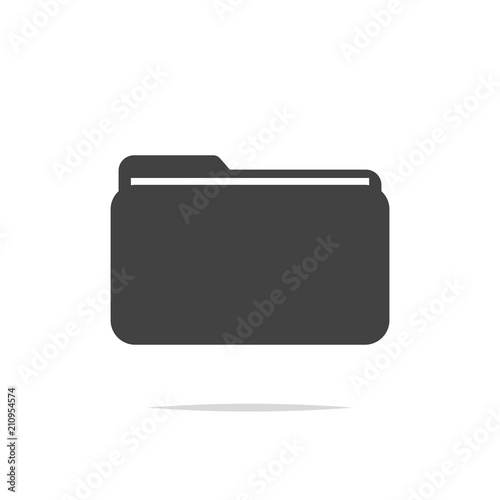 Folder icon vector isolated transparent