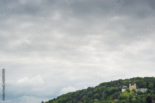 Wallfahrtskirche Käppele in Würzburg an einem bewölkten Tag im Sommer photo