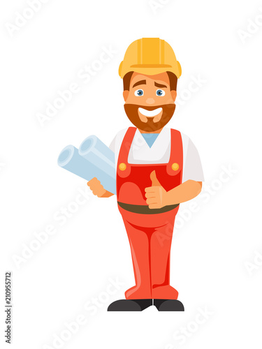 Builder cartoon vector