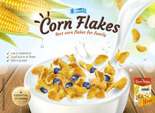 Delicious corn flakes ad