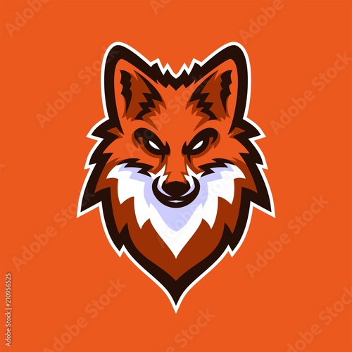 fox/vulpes esport gaming mascot logo template