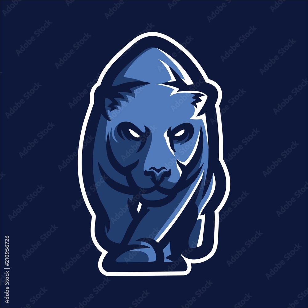 jaguar/panther/puma/leopard logo, brand, mascot, sport, head, club,  college, aggressive, angry, beast, character, danger, design, face,  illustration, power, strong, symbol, team, game, gaming, moba, d Stock  Vector | Adobe Stock