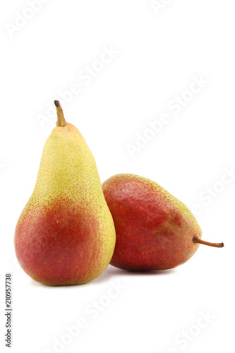 Ripe green pears isolated isolated on white background