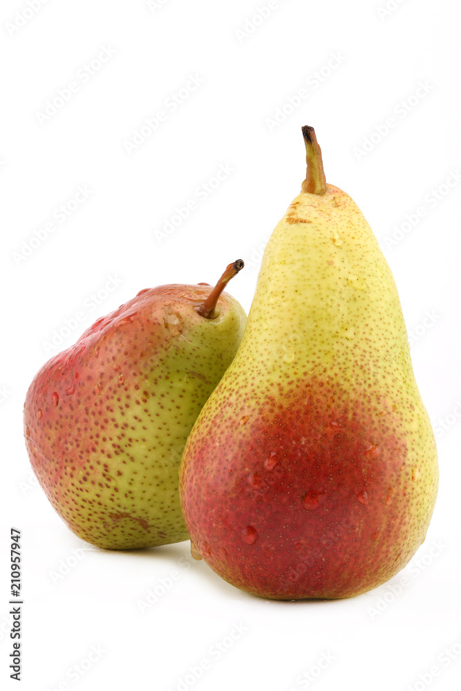 Ripe green pears isolated isolated on white background Ripe green pears isolated isolated on white background