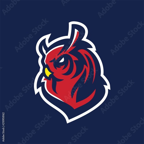 owl bird esport gaming mascot logo template