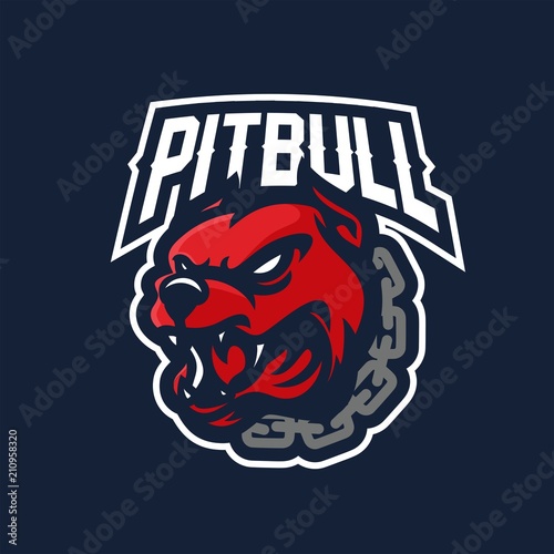 pitbull/bulldog esport gaming mascot logo template