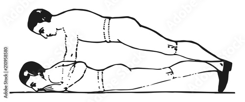 Push up #vector #isolated Liegestütz
