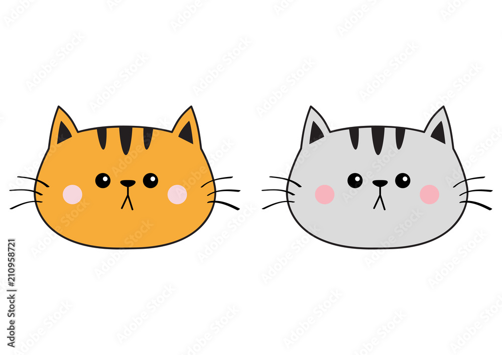 Premium Vector  Two cat in love isolated flat illustration two cat in love  line icon