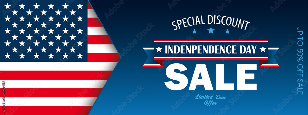 Header Independence Day Sale USA Flag Header Independence Day Sale USA Flag