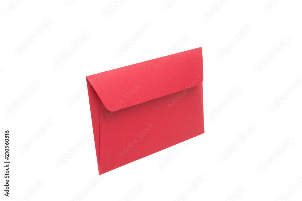red paper envelope for mail post isolated on the white red paper envelope for mail post isolated on the white