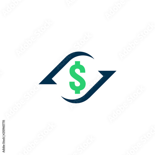 money transfer Icon. Chargeback contour sign. quick fund cash back symbol. Currency exchange refinance. Return on investment. Refund stock market business. Vector line illustration.