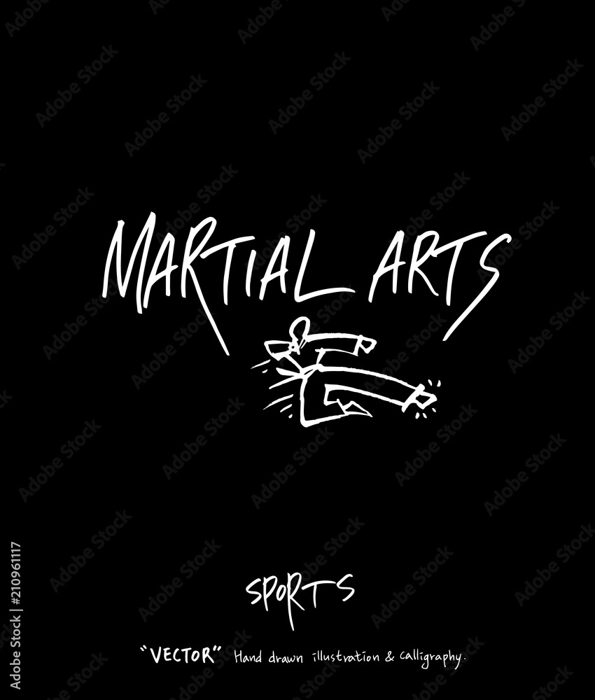 Fototapeta premium 스포츠 포스터 / 손으로 그린 스포츠 그림