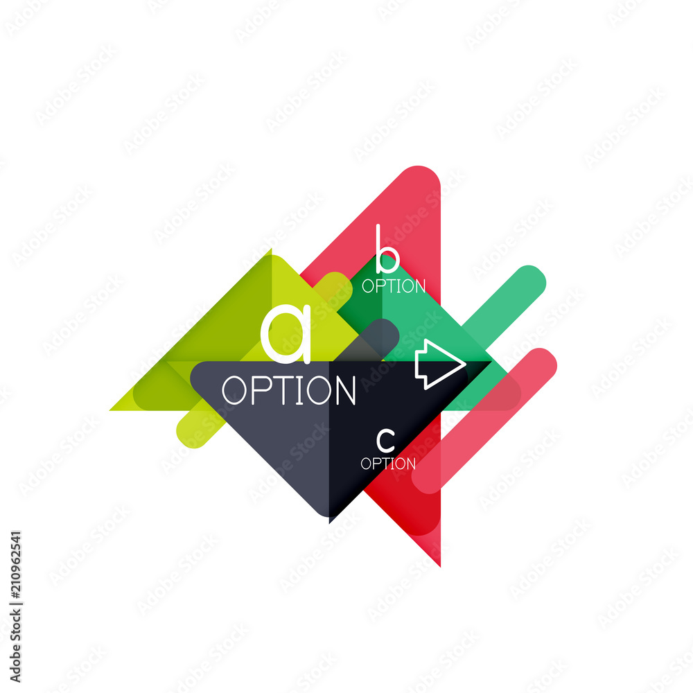 Triangle data visualization design, option infographic layout Triangle data visualization design, option infographic layout