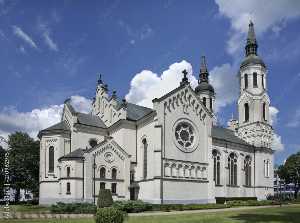Basilica of Heart of Jesus in Augustow. Poland