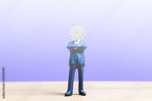 Miniature people Businessman and clock , Concept of time management 