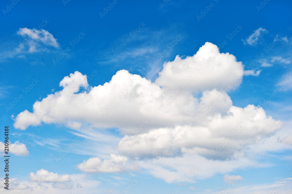Naklejka premium Blue sky white clouds Nature background