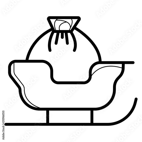 sleigh icon vector