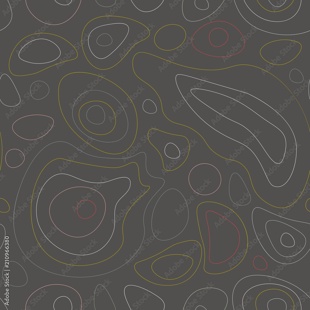 Organic abstract shapes vector seamless pattern. Modern simple background with hand drawn rounded shapes.
