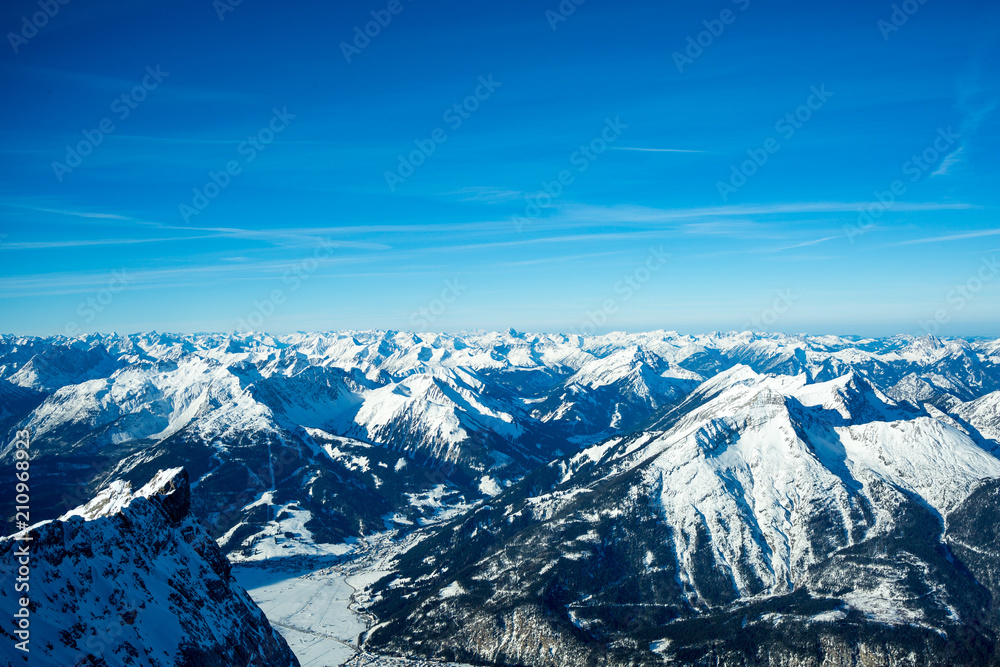 Alpine winter panorama