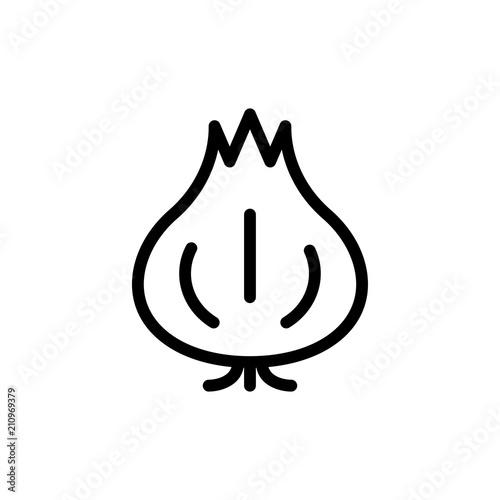 onion icon vector illustration