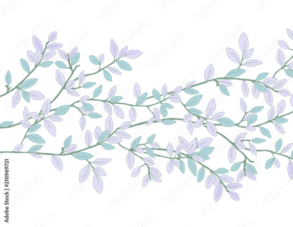 Illustration leaves and branches
