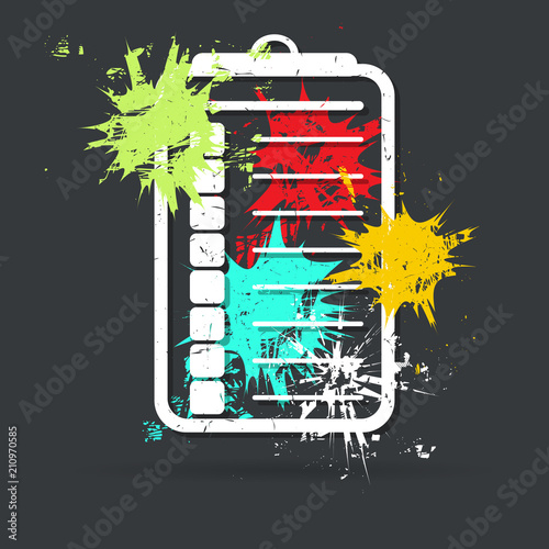 Checklist. Grunge vector illustration