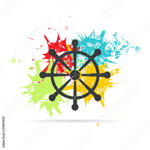Handweel. Grunge vector illustration
