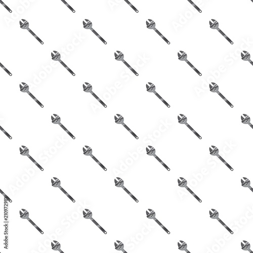 Adjustable wrench pattern seamless repeat in cartoon style vector illustration