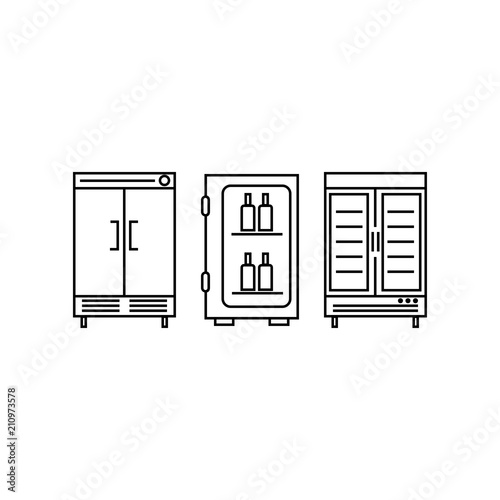 Merchandising refrigerator, bar refrigeration icon