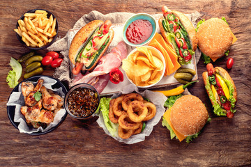  American food. Fast food