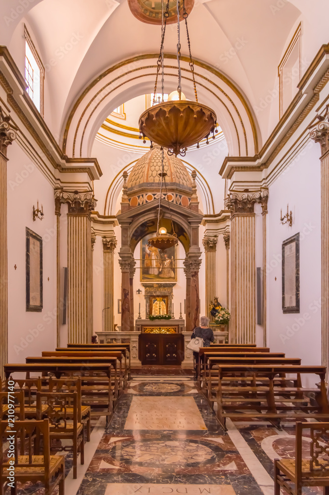 Interior of the chapel of the Santa Maria Nuova cathedral