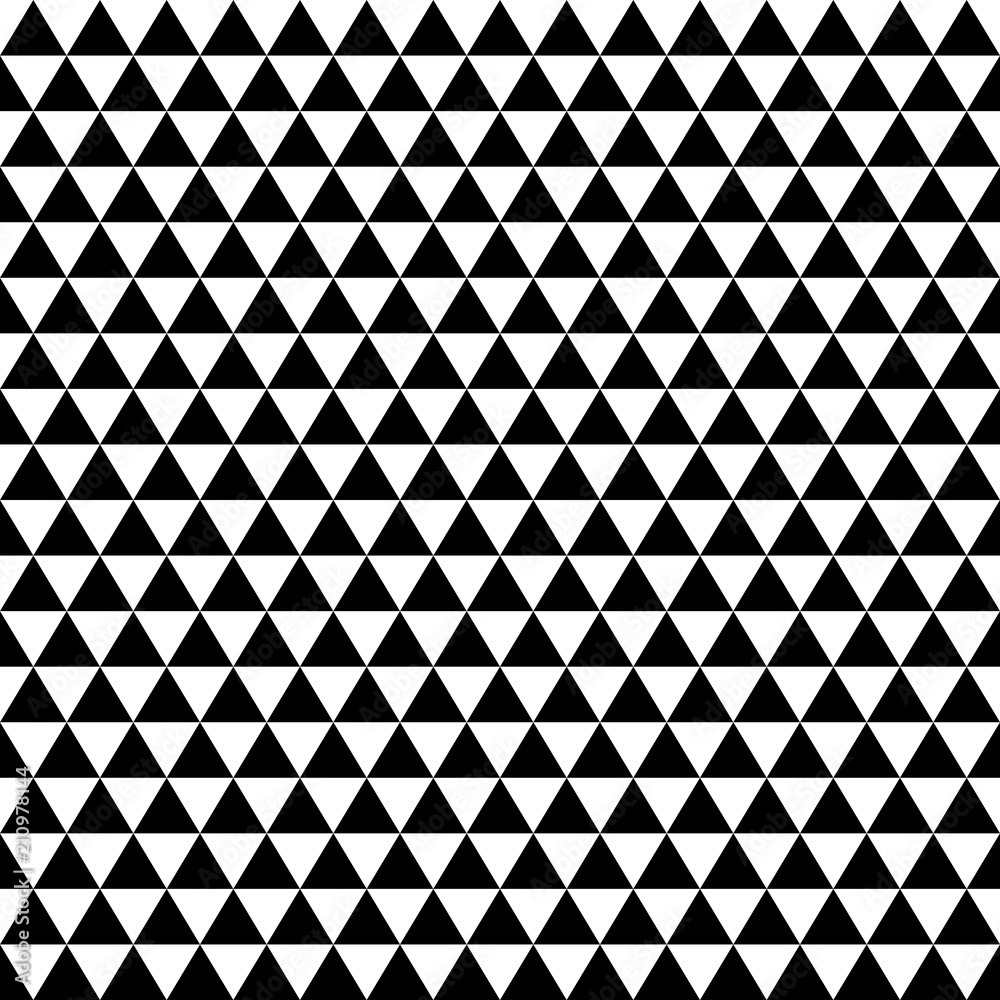 Seamless Triangles Retro Pattern Black/White