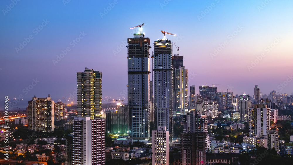Fototapeta premium Skyline Bombaju - Wadala, Sewri, Lalbaug