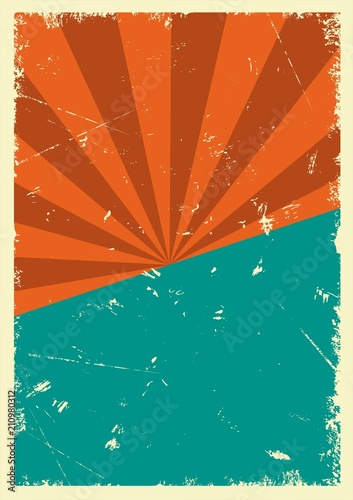 Vintage abstract separated template