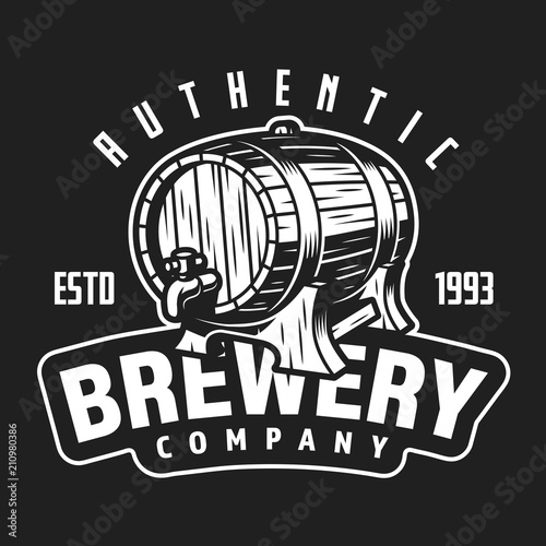 Vintage brewery company white logo