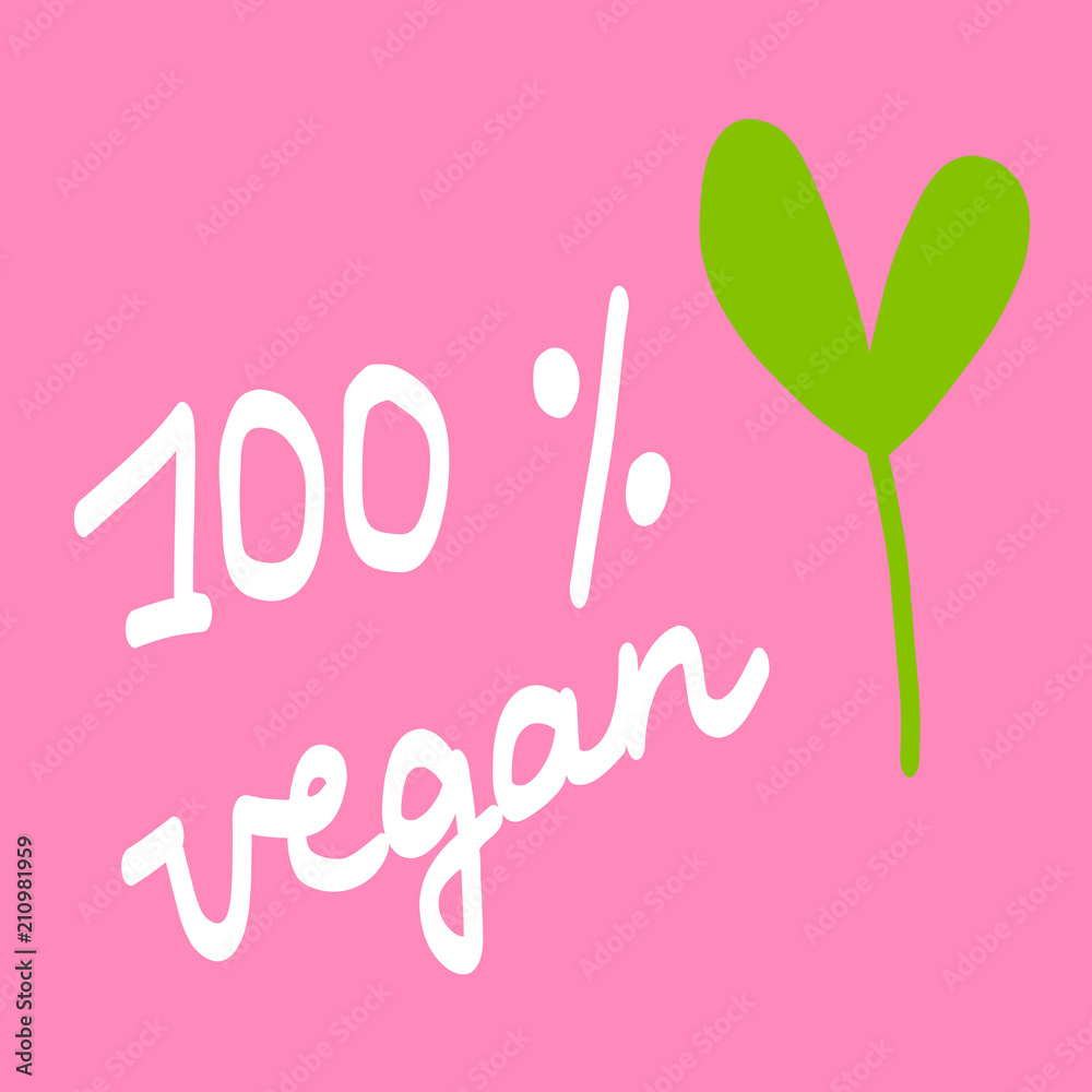 Vegan lettering illustration