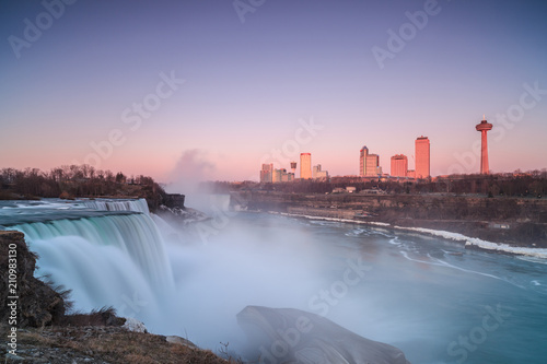 Niagara falls- American falls view during sunrise