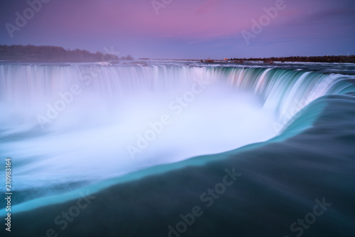 Niagara fall view  during sunset