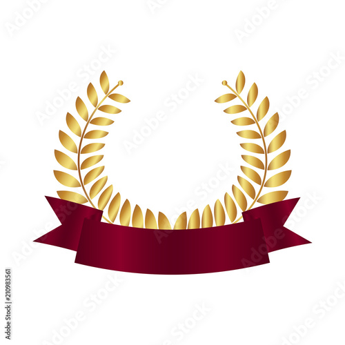 Lorbeerkranz Banner - gold