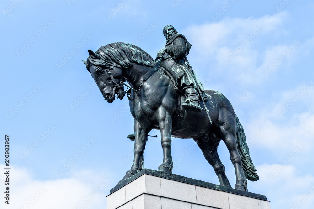 Equestrian statue of Jan Zizka near Vitkov memorial