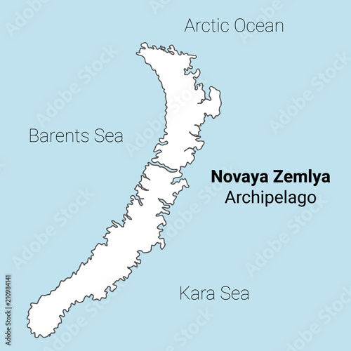 Novaya Zemlya vector map
