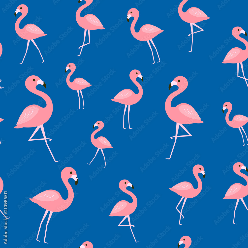 Obraz premium Flamingo seamless pattern